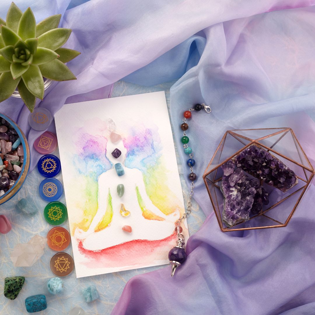 Chakra Colors Art and Stones