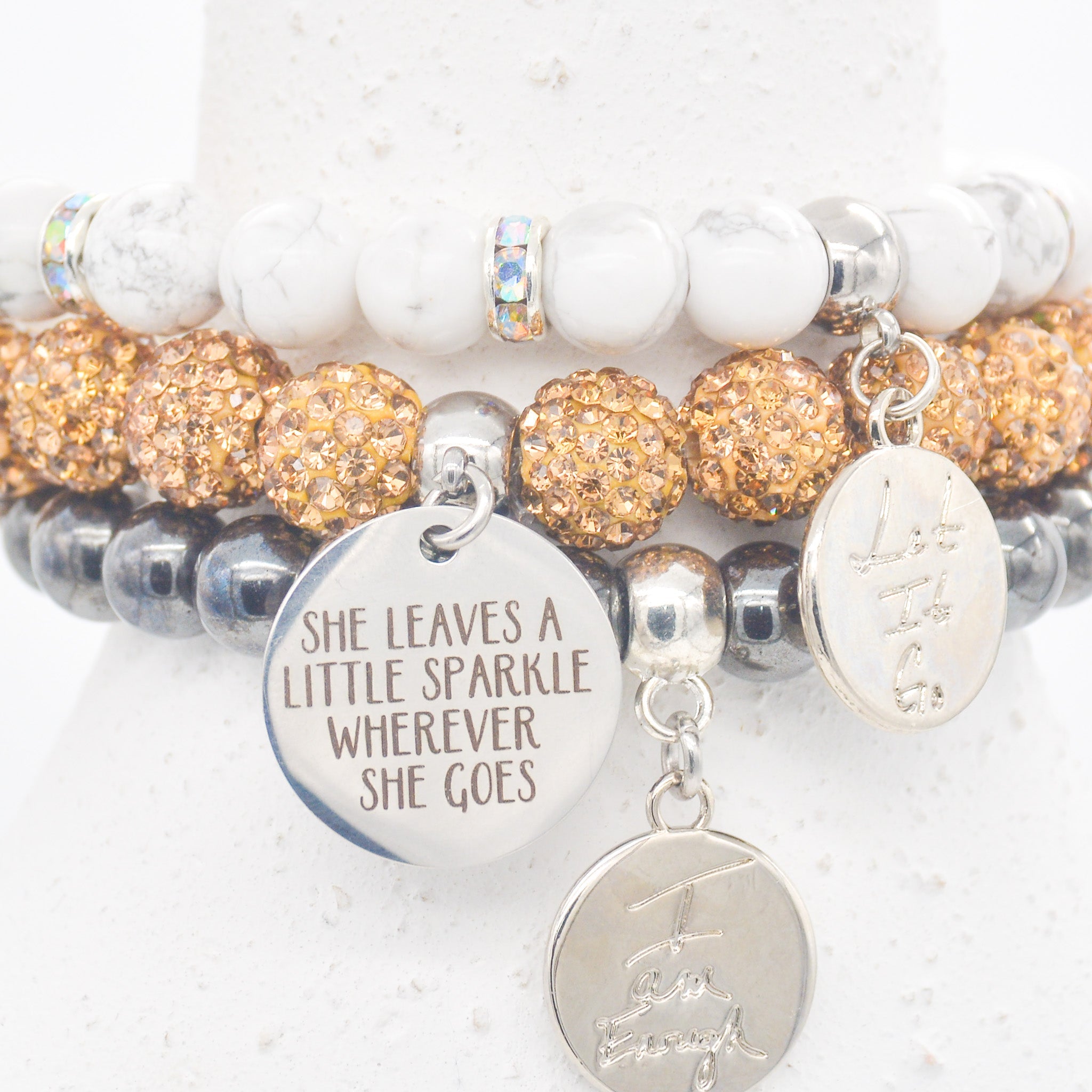 Inspire & Uplift Beaded Charm Bracelet Collection - Faith2Felicity