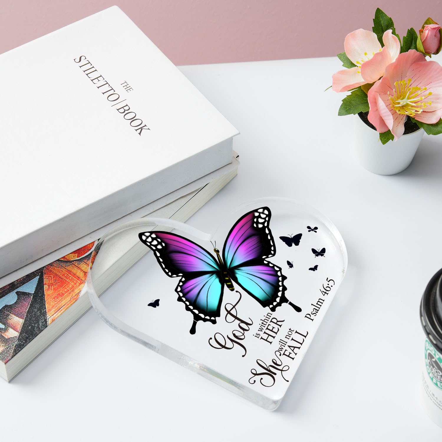 Heart of Faith: Inspirational Butterfly Bible Verse Plaque | Christian Gifts for Women
