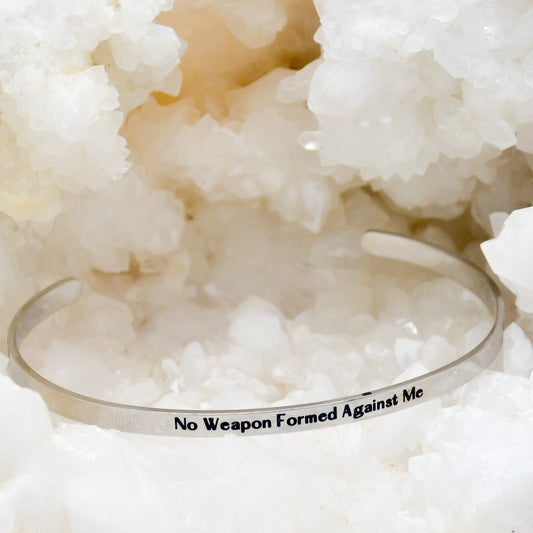 "No Weapon Formed Against Me" Cuff Bracelet