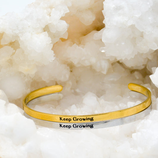 "Keep Growing Bracelet" - Stainless Steel Cuff