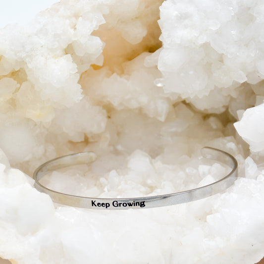 "Keep Growing Bracelet" - Stainless Steel Cuff