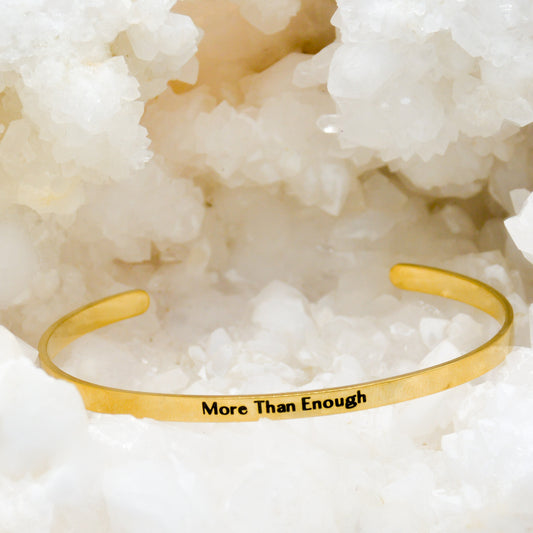 "More Than Enough" - Stainless Steel Cuff