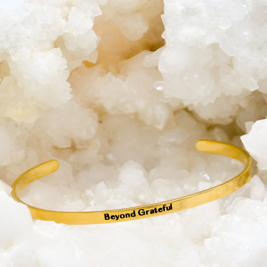 "Beyond Grateful" Cuff Bracelet - Faith2Felicity