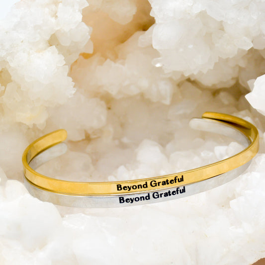 "Beyond Grateful" Cuff Bracelet - Faith2Felicity