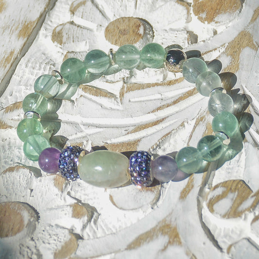 Focused Energy Rainbow Fluorite Bracelet - Faith2Felicity