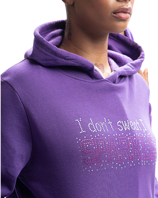 "I Don't Sweat I Sparkle" Crop Hoodie - Faith2Felicity