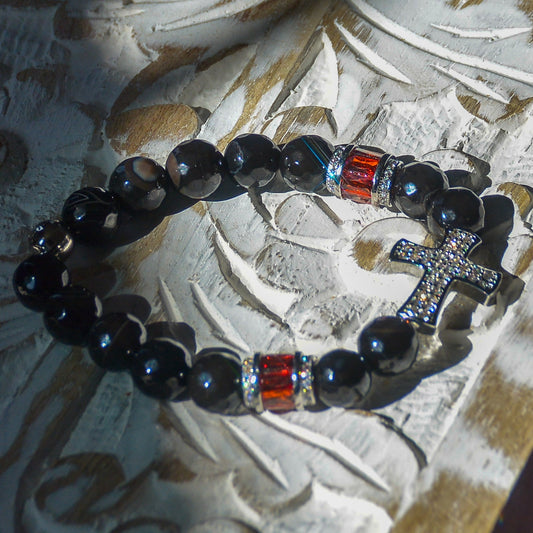 King of Kings Onyx Stretch Bracelet - Faith2Felicity