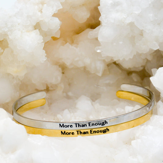 "More Than Enough" - Stainless Steel Cuff - Faith2Felicity