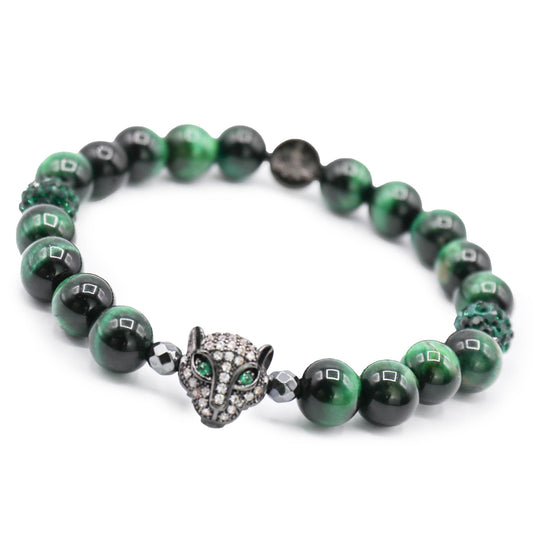 Power and Protective Green Tigers Eye Stretch Bracelet - Faith2Felicity