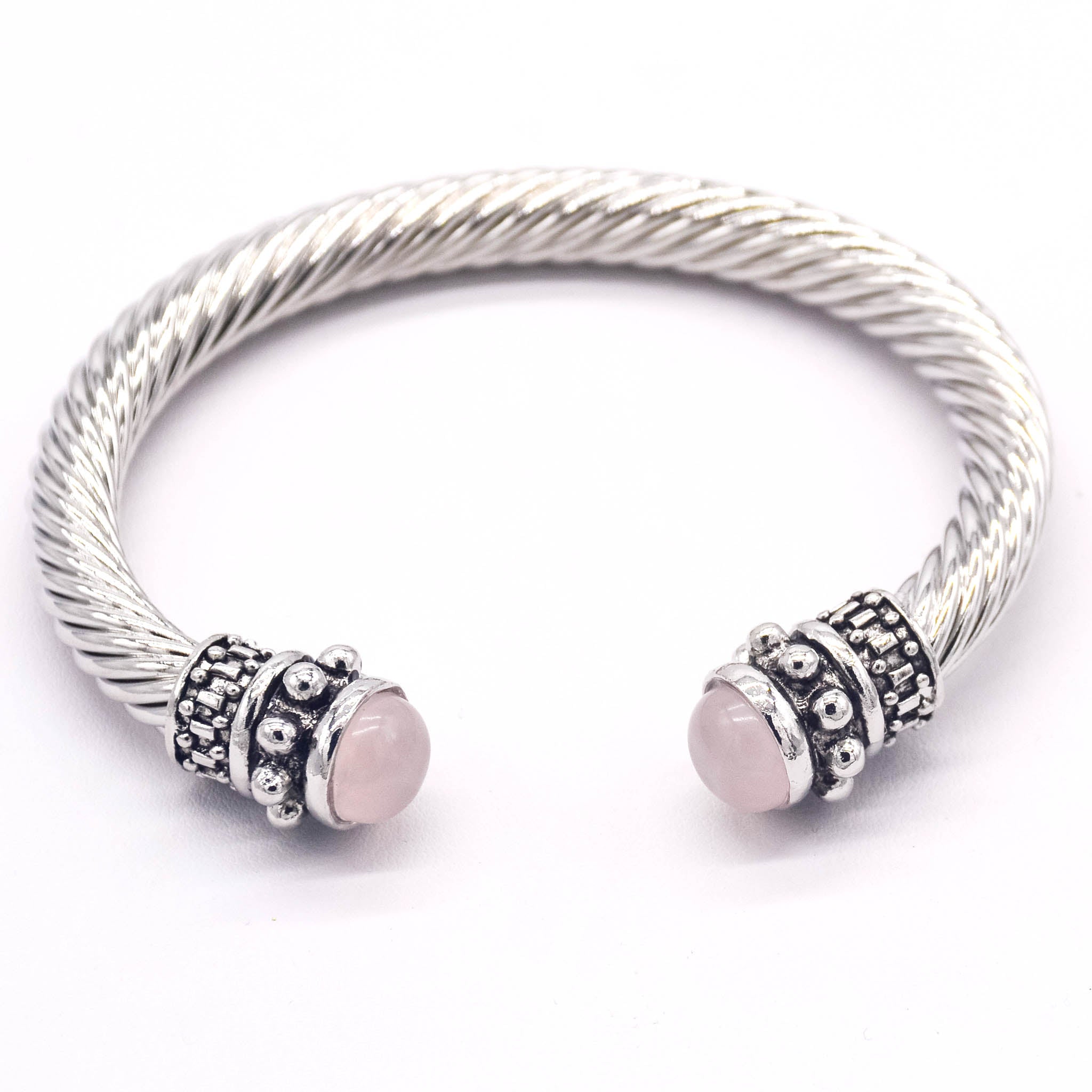 Stainless Steel Cable & Crystal Bangles – A Touch of Elegance & Spiritual Connection - Faith2Felicity