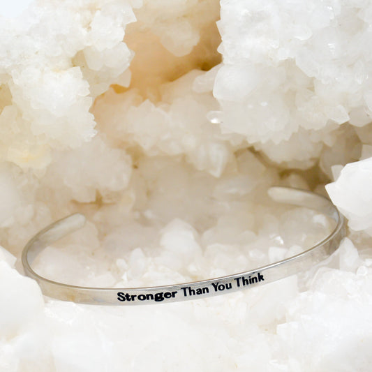 "Stronger Than You Think" Cuff Bracelet - Faith2Felicity