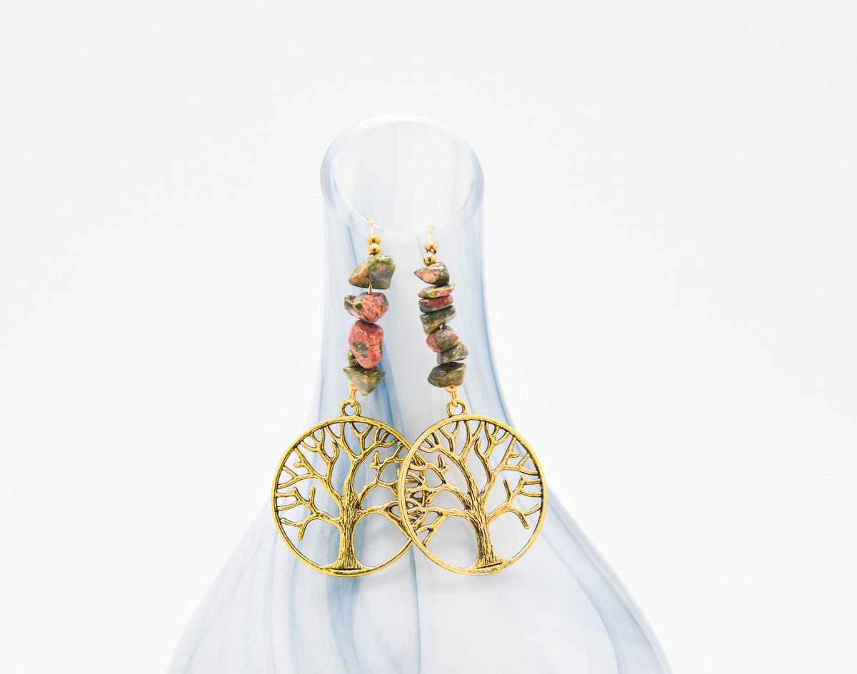 Tree of Life w/ Mini Gemstones Earrings - Variety - Faith2Felicity